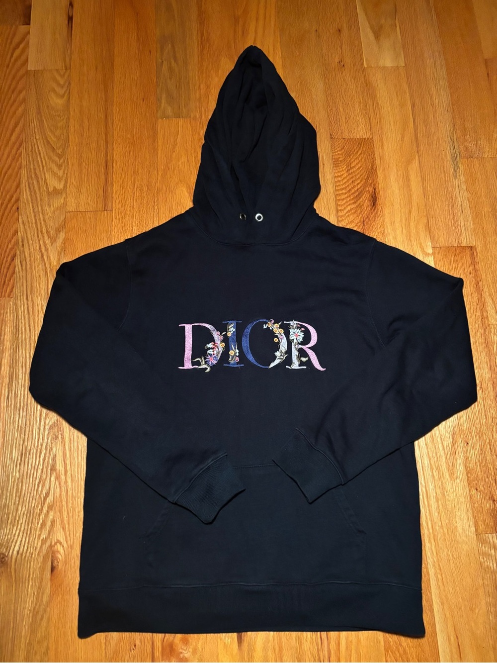 DIOR Embroidered Spellout Hoodie